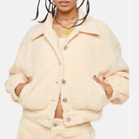 NWT Sherpa Vanilla Jacket Doll's KIll brand. - Picture 2 of 11